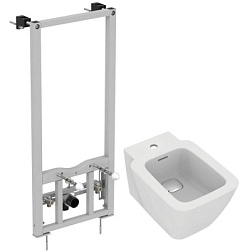 Биде Strada II 36х54 см, с инсталяцией, подвесное, без крышки, Ideal Standard D387001 Ideal Standard