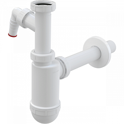 Сифон для раковины ø32, с накидной гайкой 5/4", со штуцером, бутылочный, пластиковый, Alcaplast A430P Alcaplast