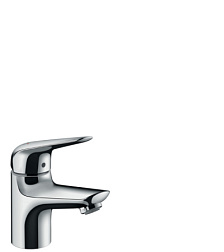 Смеситель для умывальника Novus неповоротный излив, с донным клапаном, Hansgrohe 71020000 Hansgrohe