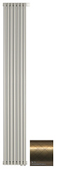 Отопительный дизайн-радиатор Эстет 31,5х180 см, 7 секций, состаренная бронза, двухрядный глухой, Сунержа 05-0312-1807 Сунержа