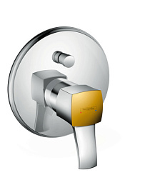 Лицевая часть встраиваемого смесителя Metropol хром с золотом, 2 функции, Hansgrohe 31345090 Hansgrohe
