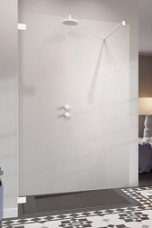 Душевая перегородка Walk-In Essenza Pro 140х200 см, 6 мм, белый профиль, Radaway 10103140-04-01 Radaway