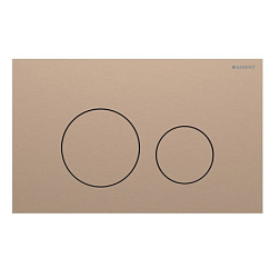 Клавиша смыва Sigma40 красное, матовая, с легкоочищаемым покрытием, круг, сталь, механическая, золото, Geberit 115.628.QB.1 Geberit