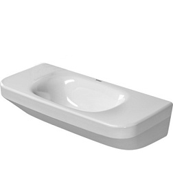 Подвесная раковина DuraStyle 50х22х12 см, без отв. под смеситель, санфарфор, Duravit 0713500000 Duravit