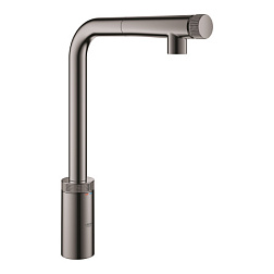 Смеситель для кухни с выдвижной лейкой Minta Smartcontrol графит, Grohe 31613A00 Grohe