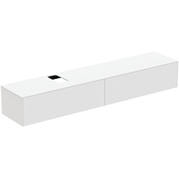 Модуль под раковину Conca 238,7х50,5х37 см, вырез в столешнице под заказ, белый матовый, система push-to-open, Ideal Standard T4334Y1 Ideal Standard