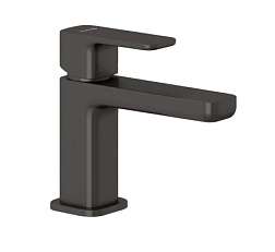 Смеситель для умывальника Renon неповоротный излив, оружейная сталь, с донным клапаном, Kludi 42266N275 Kludi