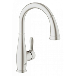 Смеситель для кухни с выдвижной лейкой Parkfield стальной цвет, Grohe 30215DC1 Grohe