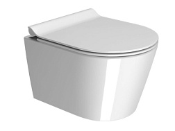 Подвесной унитаз Kube-x 35х46 см, swirlflush, без крепежа в комплекте, безободковый, без сиденья, GSI 941811 GSI