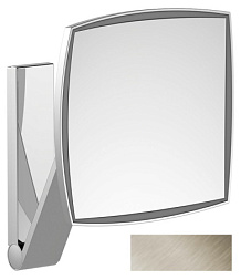 Настенное косметическое зеркало для ванной iLook_move square, управления выключателем в помещении, 1 цвет, никель, с подсветкой, Keuco 17613059003 Keuco