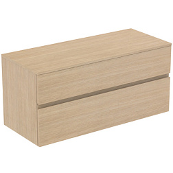 Модуль под раковину Finesse 120,2х50,5х55,8 см, 2 ящика, со столешницей, светлый дуб (натуральный шпон), Ideal Standard E3431US Ideal Standard