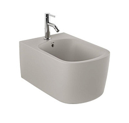 Биде Resa 37х55 см, светло-серый матовый, подвесное, без крышки, Kludi 27BIW01O2 Kludi