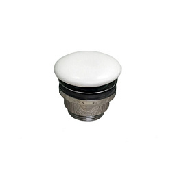 Сливной набор для раковины матовый, белый цвет, с переливом, GSG PILTONUNIAR001 GSG