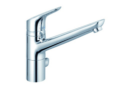 Смеситель для кухни Objekta с доп. краном для подключения стиральной/посудомоечной машины, поворотный излив, Kludi 325760575 Kludi