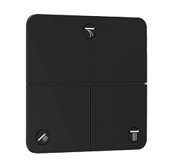 Встраиваемый переключатель для смесителя ShowerSelect Comfort Q 3 функции, внешняя часть, черный матовый, Hansgrohe 15587670 Hansgrohe
