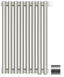 Отопительный дизайн-радиатор Эстет 36х50 см, 8 секций, сатин, двухрядный глухой, Сунержа 071-0312-5008 Сунержа