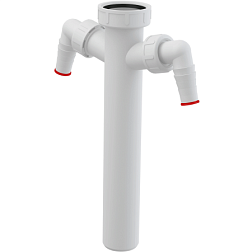 Отводная труба для раковины с накидной гайкой 6/4" и двумя штуцерами, Alcaplast A44M-DN40 Alcaplast