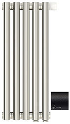 Отопительный дизайн-радиатор Эстет 22,5х50 см, 5 секций, темный титан муар, двухрядный глухой, Сунержа 15-0312-5005 Сунержа