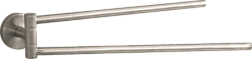 Рожковый полотенцедержатель Logis 44,5 см, шлифованный, двойной, никель, поворотный, Hansgrohe 40512820 Hansgrohe