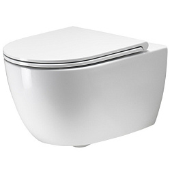 Подвесной унитаз Trevi 37х56 см, безободковый, без сиденья, Simas TRV18bi Simas