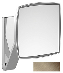 Настенное косметическое зеркало для ванной iLook_move square, управления выключателем в помещении, 1 цвет, бронза, с подсветкой, Keuco 17613039003 Keuco