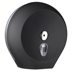 Диспенсер для туалетной бумаги Black компакт, чёрный, рулон 250-500 м, Nofer 05012.N Nofer