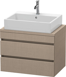 Модуль под раковину DuraStyle 70х47,8х51,2 см, без консоли, лен, 2 ящика, Duravit DS530607575 Duravit