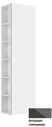 Шкаф-колонна Plan 48х30х175 см, антрацит глянцевый, с боковыми полками, правый, подвесной монтаж, Keuco 32931110002 Keuco