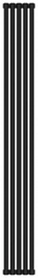 Отопительный дизайн-радиатор Эстет 22,5х180 см, 5 секций, универсальное подключение, двухрядный коаксиальный, темный титан муар, Сунержа 15-0332-1805 Сунержа