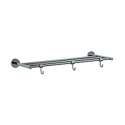 Полка для полотенец Continental 60 см, с крючками, хром, Jaquar ACN-CHR-1181FHS Jaquar