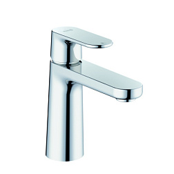 Смеситель для умывальника Louva push-open, высота до излива 10см, неповоротный излив, с донным клапаном, Kludi 242880575 Kludi