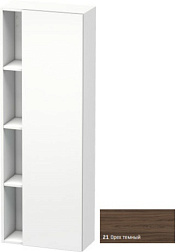 Шкаф-колонна DuraStyle 50х24х140 см, корпус-белый матовый, фронт-орех темный, правый, подвесной монтаж, Duravit DS1238R2118 Duravit