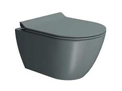 Подвесной унитаз Color-elements 36х50 см, agave matt,swirlflush, dualglaze, без крепежа в комплекте, безободковый, без сиденья, GSI 881604 GSI