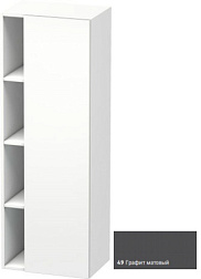 Шкаф-колонна DuraStyle 50х36х140 см, корпус-белый матовый, фронт-графит матовый, правый, подвесной монтаж, Duravit DS1239R4918 Duravit