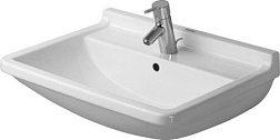 Подвесная раковина Starck 3 65х48,5х20 см, санфарфор, с отв. под смеситель, Duravit 0300650000 Duravit