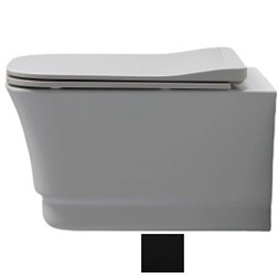 Подвесной унитаз Idea 35х51 см, черный матовый, безободковый, без сиденья, White Ceramic W1000305 White Ceramic