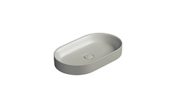 Накладная раковина Horizon 60х35х8,5 см, санфарфор, серый матовый, Catalano 160AHZCS Catalano