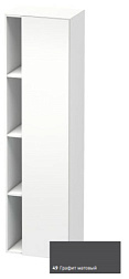 Шкаф-колонна DuraStyle 50х36х180 см, корпус-белый матовый, фронт-графит матовый, правый, подвесной монтаж, Duravit DS1249R4918 Duravit