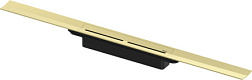 Дренажный желоб TECEdrainprofile 100х5,5 см, brushed gold optic / сатин, позолоченный, без сифона, без решетки, TECE 671002 TECE