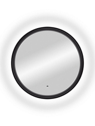 Зеркало Planet Black Led 80х80 см, 29вт, с бесконтактным сенсором, чёрное, с подсветкой, Continent ЗЛП684 Continent