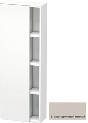 Шкаф-колонна DuraStyle 50х24х140 см, корпус-белый матовый, фронт-серо-коричневый, левый, подвесной монтаж, Duravit DS1238L9118 Duravit