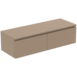 Модуль под раковину Finesse 140,2х50,5х37,8 см, 2 ящика (расположены рядом), со столешницей, серо-бежевый матовый, Ideal Standard E3432UP Ideal Standard