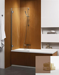 Шторка для ванны Carena PNJ I 67х150 см, петли слева, стекло коричневое, цветная, поворотная, Radaway 202101-108L Radaway