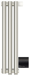 Отопительный дизайн-радиатор Эстет 13,5х50 см, 3 секции, темный титан муар, двухрядный коаксиальный, Сунержа 15-0322-5003 Сунержа