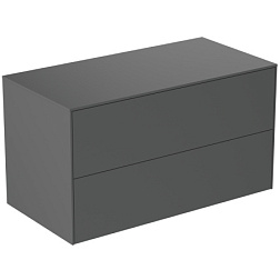 Тумба для ванной Conca антрацит матовый, подвесной монтаж 100х50,5х55 см, Ideal Standard T4323Y2 Ideal Standard