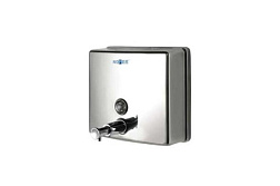 Настенный дозатор Inox квадратный, 1200 мл, хром, с держателем, Nofer 03004.B Nofer