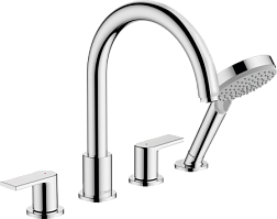 Смеситель на борт ванны Vernis Shape на 4 отв., Hansgrohe 71459000 Hansgrohe