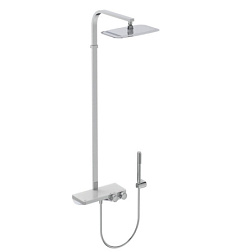 Душевая система без излива Ceratherm 1 режим, 21 см, square, термостат, верхний душ, с лейкой, Ideal Standard A7332AA Ideal Standard