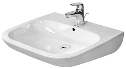 Подвесная раковина D-Code 60х55,5х15,5 см, 1 отв. под смеситель, санфарфор, Duravit 23126000002 Duravit