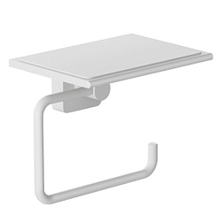 Держатель туалетной бумаги Vela S с полкой, матовый, цвет белый, Kludi 2597153 Kludi
